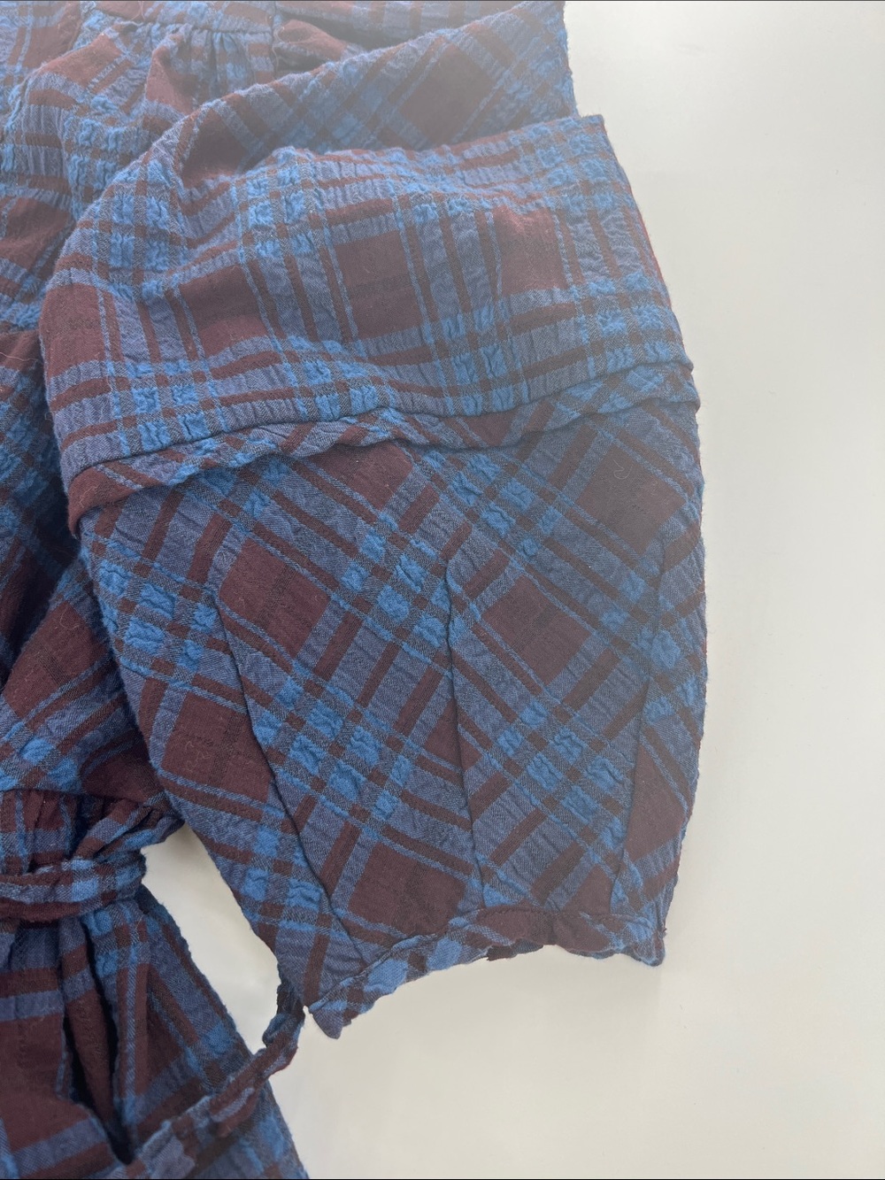 HATCH maternity Kimia plaid wrap dress lagenlook gauze Dark Academia Cottagecore - Picture 9 of 13